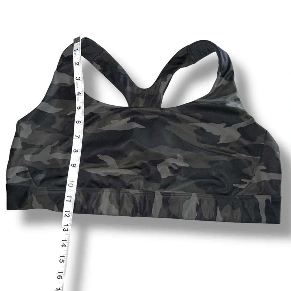ATHLETA Ultimate Printed Bra D & DD+ | Plus 1X | Olive Camo